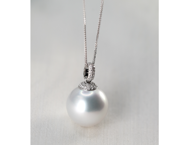 頂級南洋珠18K鑽石項鍊