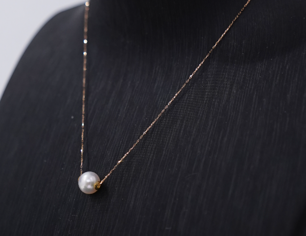 8-8.5mm AKOYA 日本珍珠（單顆）項鍊 玫瑰金