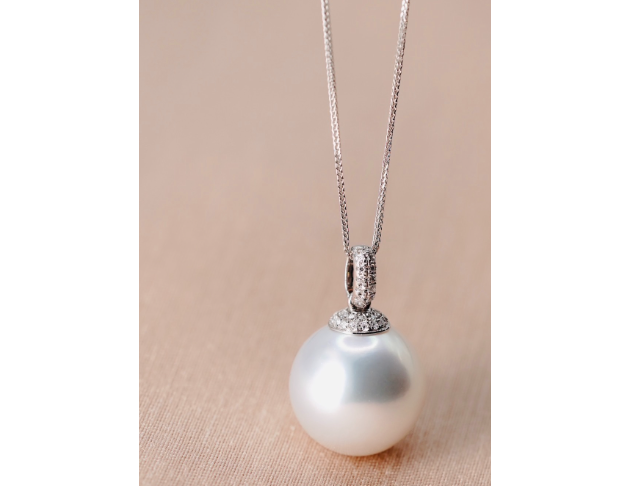 頂級南洋珠18K鑽石項鍊