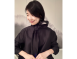 蠶絲羊毛黑色上衣