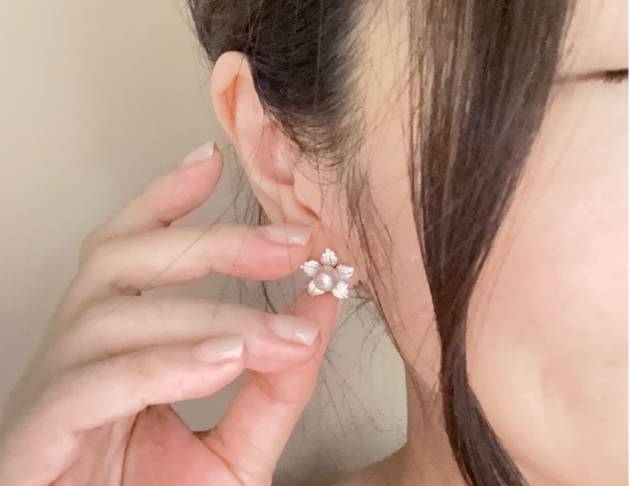 5mm 日本珠真多麻珍珠耳環