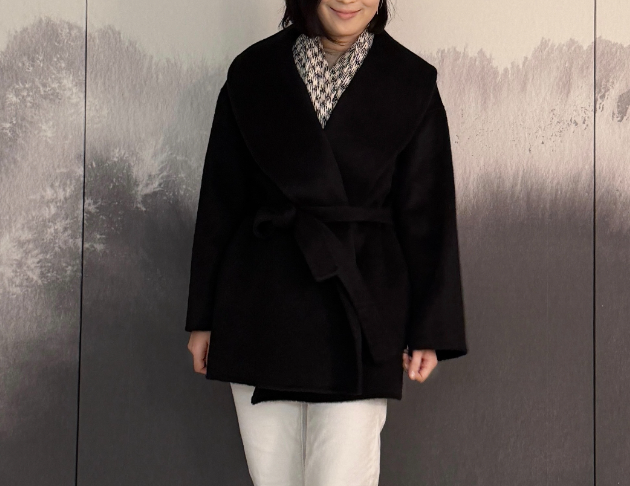 100%駱駝絨黑色外套