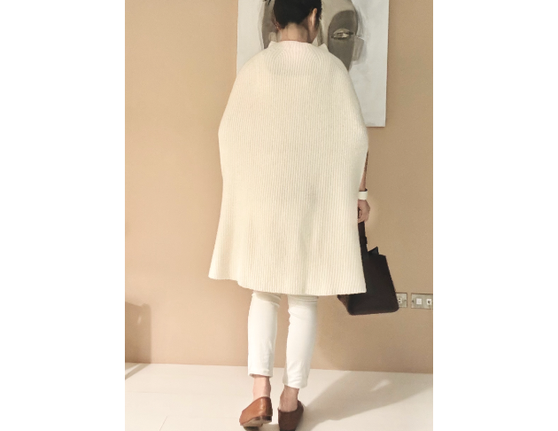 100%Cashmere 喀什米爾斗篷毛衣