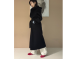 侘寂式長大衣 (黑藏青色)