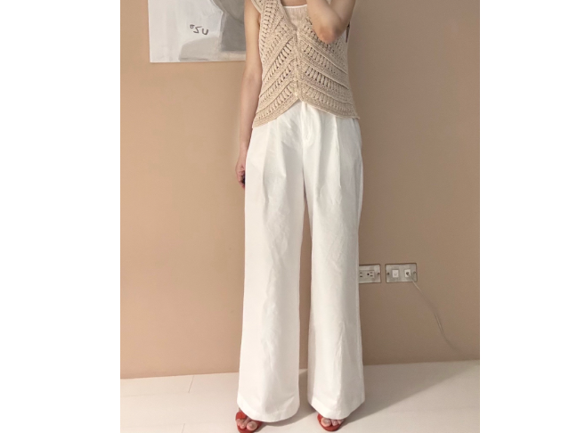 璽兒 白色 長褲
