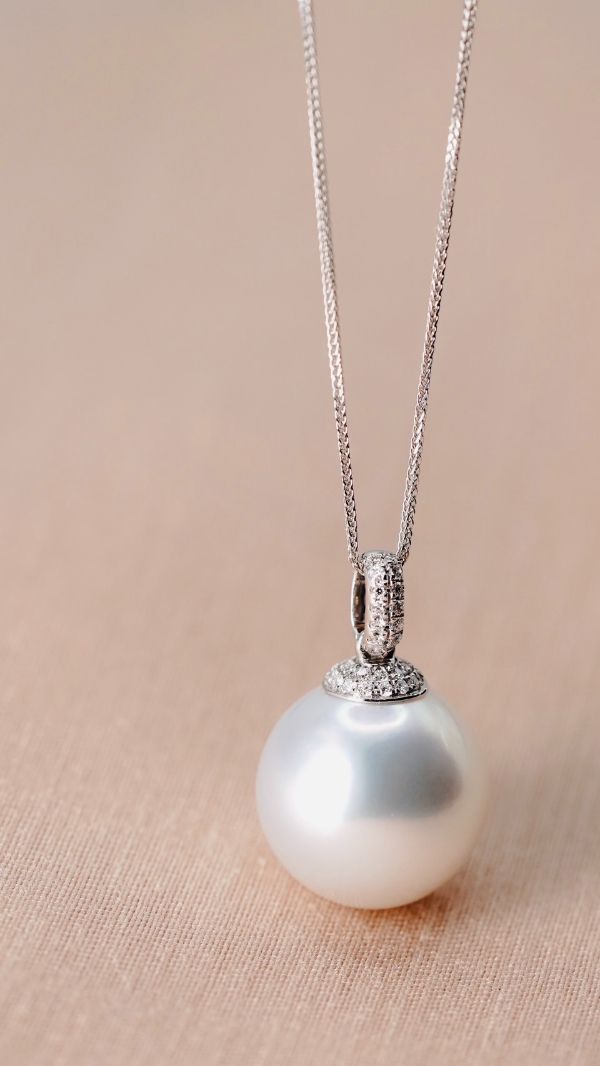 頂級南洋珠18K鑽石項鍊