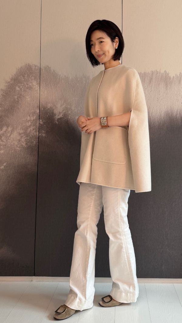 10%Cashmere 雙面斗篷